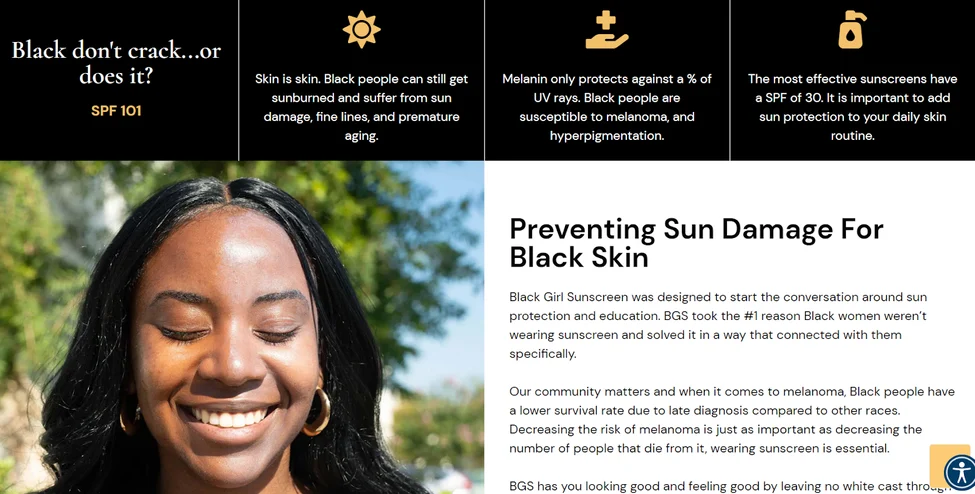 Black Girl Sunscreen color brown psychology